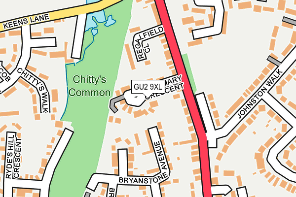 GU2 9XL map - OS OpenMap – Local (Ordnance Survey) GU2 9XL map - OS OpenMap – Local (Ordnance Survey)