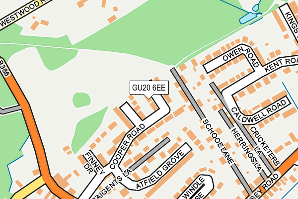 GU20 6EE map - OS OpenMap – Local (Ordnance Survey) GU20 6EE map - OS OpenMap – Local (Ordnance Survey)