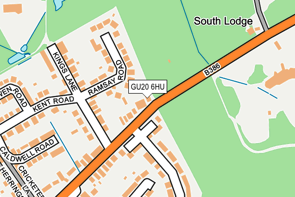 GU20 6HU map - OS OpenMap – Local (Ordnance Survey) GU20 6HU map - OS OpenMap – Local (Ordnance Survey)