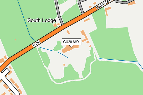 GU20 6HY map - OS OpenMap – Local (Ordnance Survey) GU20 6HY map - OS OpenMap – Local (Ordnance Survey)