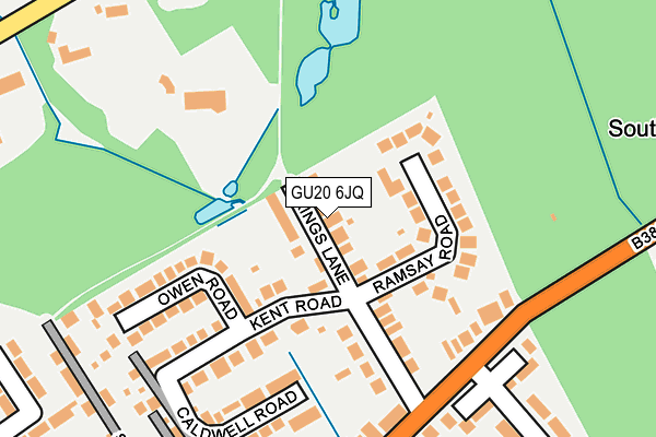 GU20 6JQ map - OS OpenMap – Local (Ordnance Survey) GU20 6JQ map - OS OpenMap – Local (Ordnance Survey)