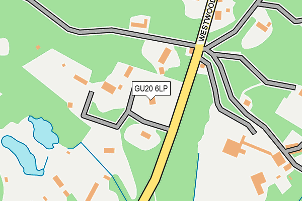 GU20 6LP map - OS OpenMap – Local (Ordnance Survey) GU20 6LP map - OS OpenMap – Local (Ordnance Survey)