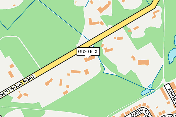 GU20 6LX map - OS OpenMap – Local (Ordnance Survey) GU20 6LX map - OS OpenMap – Local (Ordnance Survey)
