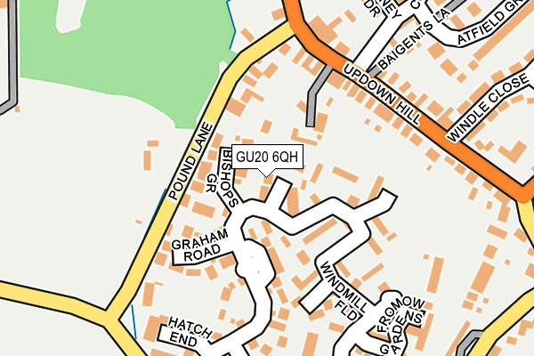 GU20 6QH map - OS OpenMap – Local (Ordnance Survey)