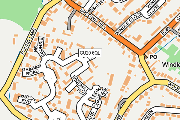 GU20 6QL map - OS OpenMap – Local (Ordnance Survey) GU20 6QL map - OS OpenMap – Local (Ordnance Survey)