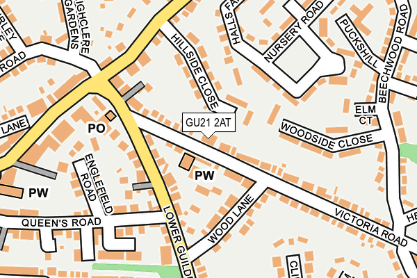 GU21 2AT map - OS OpenMap – Local (Ordnance Survey) GU21 2AT map - OS OpenMap – Local (Ordnance Survey)