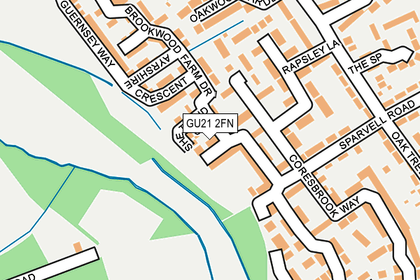 GU21 2FN map - OS OpenMap – Local (Ordnance Survey) GU21 2FN map - OS OpenMap – Local (Ordnance Survey)