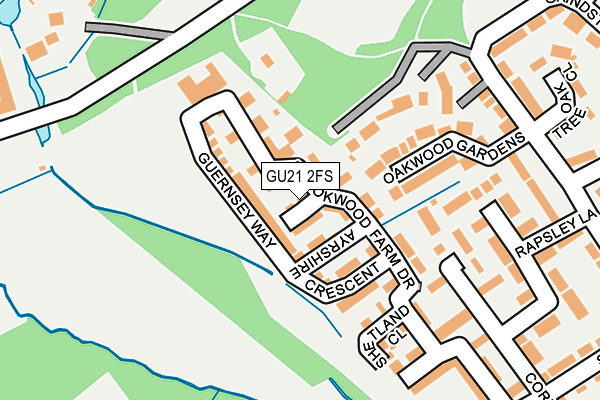 GU21 2FS map - OS OpenMap – Local (Ordnance Survey) GU21 2FS map - OS OpenMap – Local (Ordnance Survey)