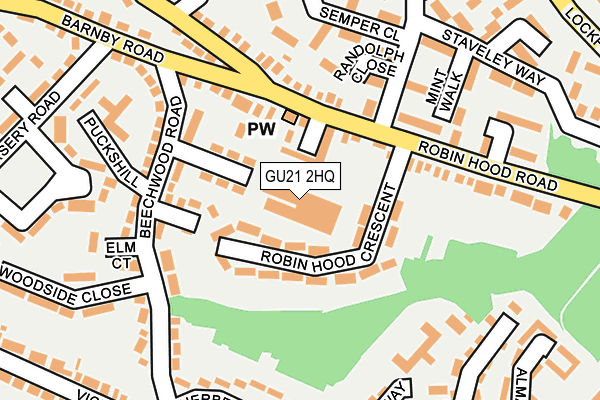 GU21 2HQ map - OS OpenMap – Local (Ordnance Survey) GU21 2HQ map - OS OpenMap – Local (Ordnance Survey)
