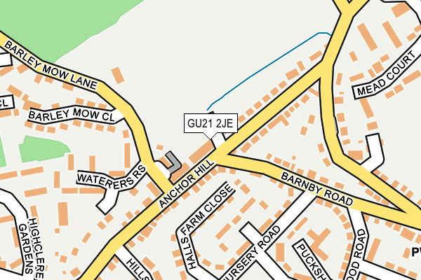 GU21 2JE map - OS OpenMap – Local (Ordnance Survey) GU21 2JE map - OS OpenMap – Local (Ordnance Survey)