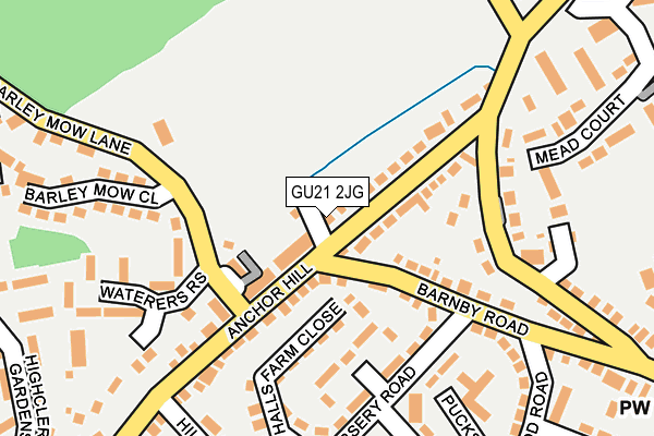 GU21 2JG map - OS OpenMap – Local (Ordnance Survey) GU21 2JG map - OS OpenMap – Local (Ordnance Survey)