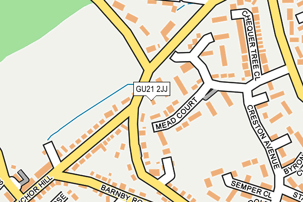 GU21 2JJ map - OS OpenMap – Local (Ordnance Survey) GU21 2JJ map - OS OpenMap – Local (Ordnance Survey)