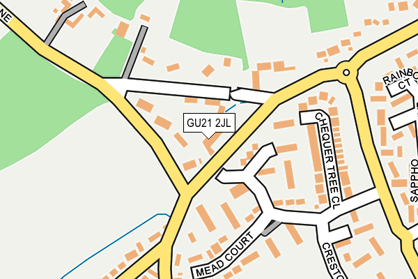 GU21 2JL map - OS OpenMap – Local (Ordnance Survey) GU21 2JL map - OS OpenMap – Local (Ordnance Survey)