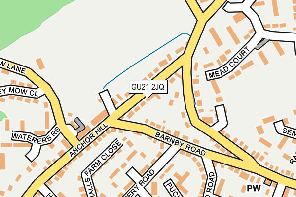 GU21 2JQ map - OS OpenMap – Local (Ordnance Survey) GU21 2JQ map - OS OpenMap – Local (Ordnance Survey)