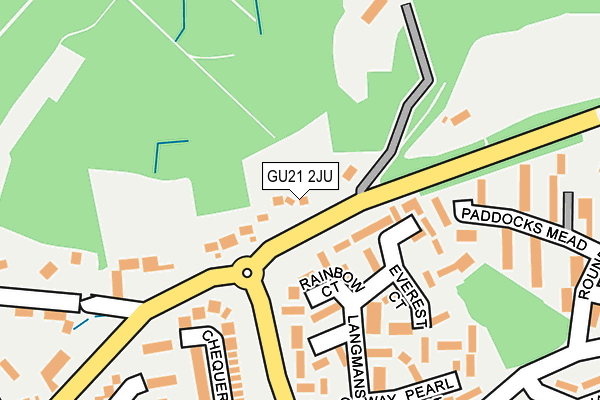 GU21 2JU map - OS OpenMap – Local (Ordnance Survey) GU21 2JU map - OS OpenMap – Local (Ordnance Survey)