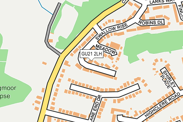 GU21 2LH map - OS OpenMap – Local (Ordnance Survey) GU21 2LH map - OS OpenMap – Local (Ordnance Survey)