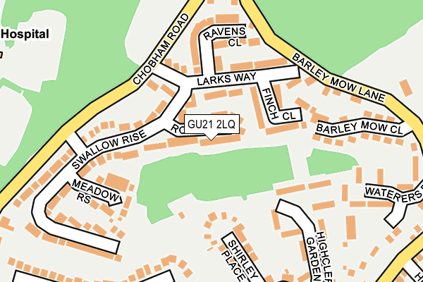 GU21 2LQ map - OS OpenMap – Local (Ordnance Survey) GU21 2LQ map - OS OpenMap – Local (Ordnance Survey)