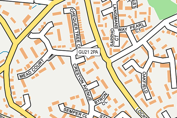 GU21 2PA map - OS OpenMap – Local (Ordnance Survey) GU21 2PA map - OS OpenMap – Local (Ordnance Survey)
