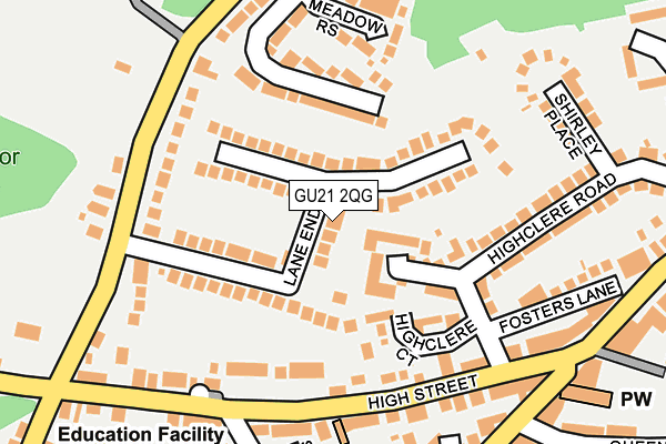 GU21 2QG map - OS OpenMap – Local (Ordnance Survey) GU21 2QG map - OS OpenMap – Local (Ordnance Survey)