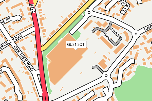 GU21 2QT map - OS OpenMap – Local (Ordnance Survey) GU21 2QT map - OS OpenMap – Local (Ordnance Survey)