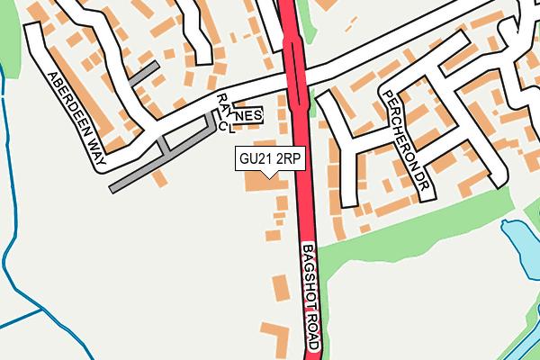 GU21 2RP map - OS OpenMap – Local (Ordnance Survey) GU21 2RP map - OS OpenMap – Local (Ordnance Survey)