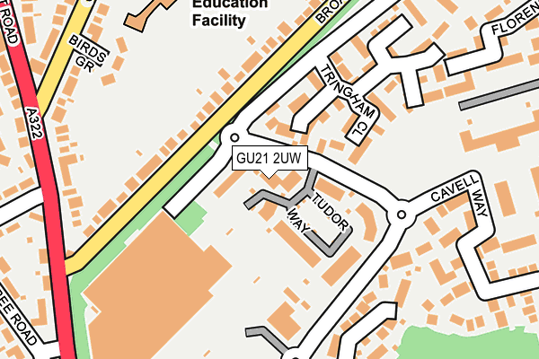 GU21 2UW map - OS OpenMap – Local (Ordnance Survey) GU21 2UW map - OS OpenMap – Local (Ordnance Survey)
