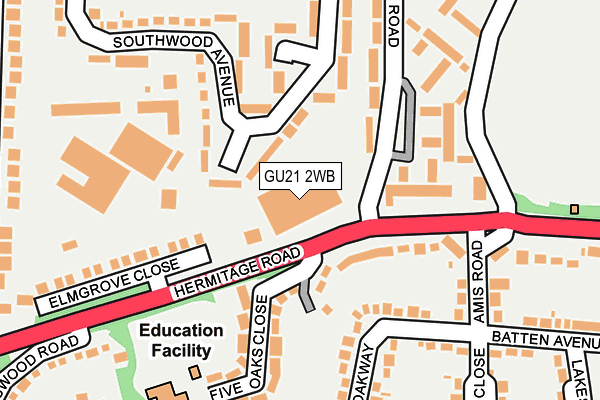 GU21 2WB map - OS OpenMap – Local (Ordnance Survey) GU21 2WB map - OS OpenMap – Local (Ordnance Survey)
