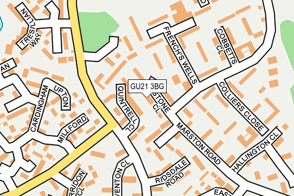 GU21 3BG map - OS OpenMap – Local (Ordnance Survey) GU21 3BG map - OS OpenMap – Local (Ordnance Survey)