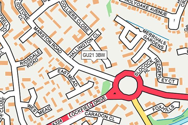 GU21 3BW map - OS OpenMap – Local (Ordnance Survey) GU21 3BW map - OS OpenMap – Local (Ordnance Survey)