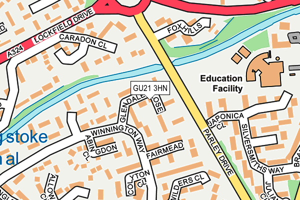 GU21 3HN map - OS OpenMap – Local (Ordnance Survey) GU21 3HN map - OS OpenMap – Local (Ordnance Survey)