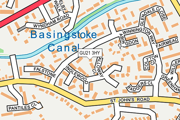 GU21 3HY map - OS OpenMap – Local (Ordnance Survey) GU21 3HY map - OS OpenMap – Local (Ordnance Survey)