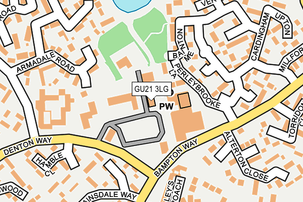GU21 3LG map - OS OpenMap – Local (Ordnance Survey) GU21 3LG map - OS OpenMap – Local (Ordnance Survey)