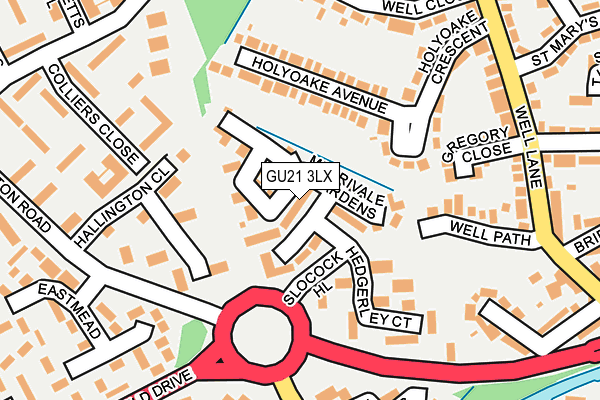 GU21 3LX map - OS OpenMap – Local (Ordnance Survey) GU21 3LX map - OS OpenMap – Local (Ordnance Survey)
