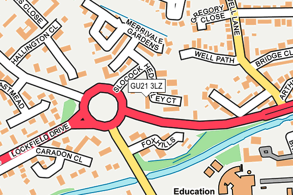 GU21 3LZ map - OS OpenMap – Local (Ordnance Survey) GU21 3LZ map - OS OpenMap – Local (Ordnance Survey)