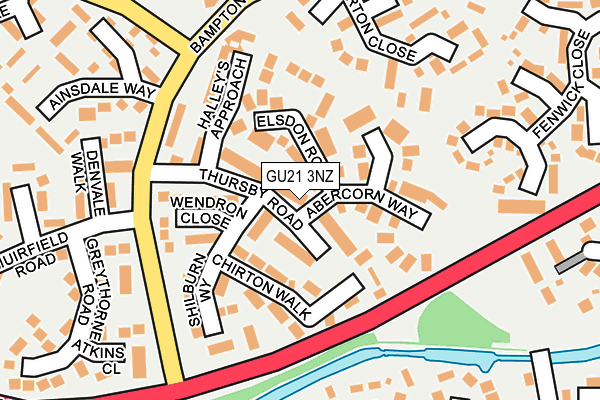 GU21 3NZ map - OS OpenMap – Local (Ordnance Survey) GU21 3NZ map - OS OpenMap – Local (Ordnance Survey)
