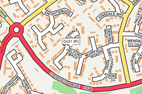 GU21 3PJ map - OS OpenMap – Local (Ordnance Survey) GU21 3PJ map - OS OpenMap – Local (Ordnance Survey)