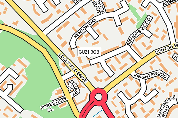 GU21 3QB map - OS OpenMap – Local (Ordnance Survey) GU21 3QB map - OS OpenMap – Local (Ordnance Survey)