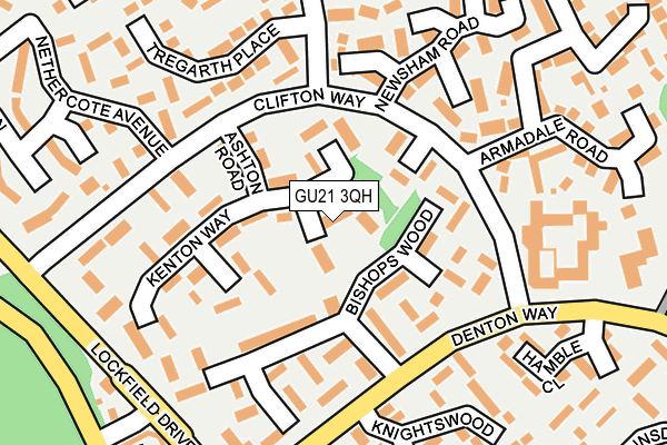 GU21 3QH map - OS OpenMap – Local (Ordnance Survey) GU21 3QH map - OS OpenMap – Local (Ordnance Survey)