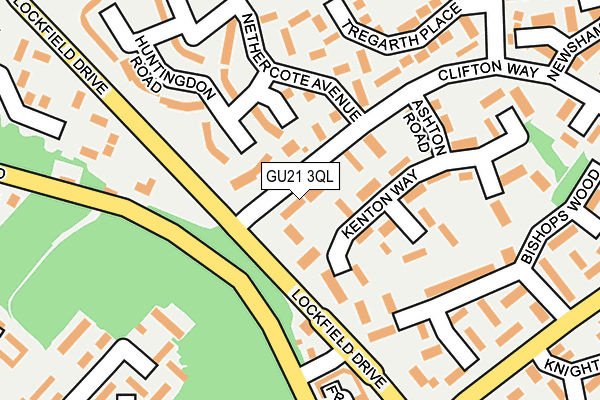 GU21 3QL map - OS OpenMap – Local (Ordnance Survey) GU21 3QL map - OS OpenMap – Local (Ordnance Survey)