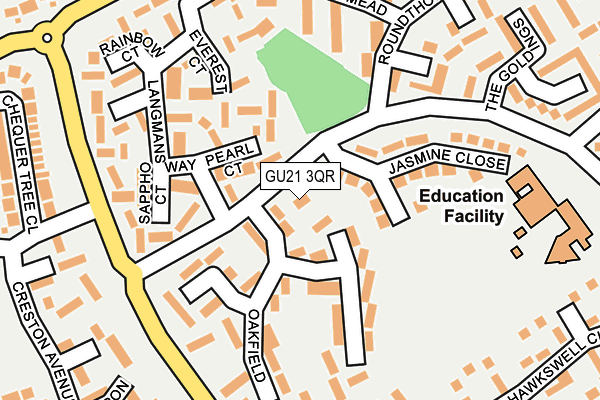 GU21 3QR map - OS OpenMap – Local (Ordnance Survey) GU21 3QR map - OS OpenMap – Local (Ordnance Survey)