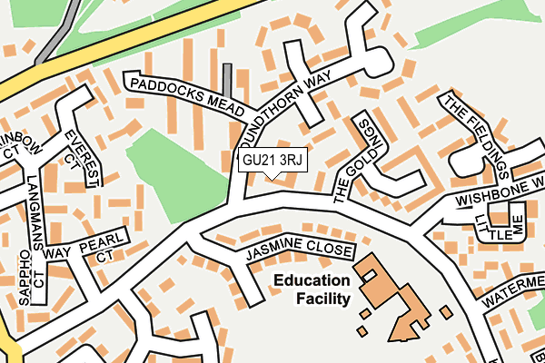 GU21 3RJ map - OS OpenMap – Local (Ordnance Survey) GU21 3RJ map - OS OpenMap – Local (Ordnance Survey)