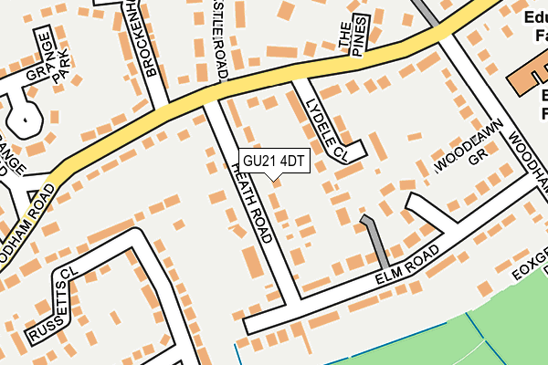 GU21 4DT map - OS OpenMap – Local (Ordnance Survey) GU21 4DT map - OS OpenMap – Local (Ordnance Survey)