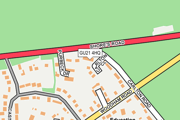 GU21 4HQ map - OS OpenMap – Local (Ordnance Survey) GU21 4HQ map - OS OpenMap – Local (Ordnance Survey)