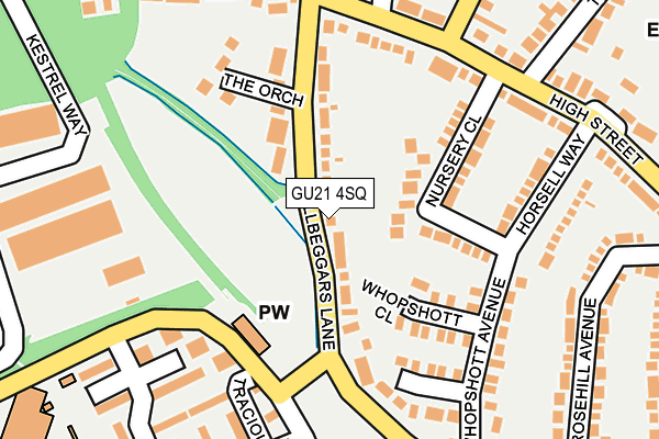 GU21 4SQ map - OS OpenMap – Local (Ordnance Survey) GU21 4SQ map - OS OpenMap – Local (Ordnance Survey)