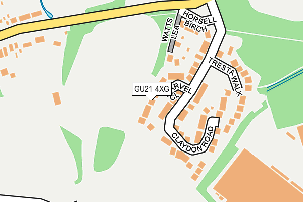 GU21 4XG map - OS OpenMap – Local (Ordnance Survey) GU21 4XG map - OS OpenMap – Local (Ordnance Survey)