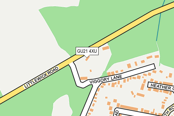GU21 4XU map - OS OpenMap – Local (Ordnance Survey) GU21 4XU map - OS OpenMap – Local (Ordnance Survey)