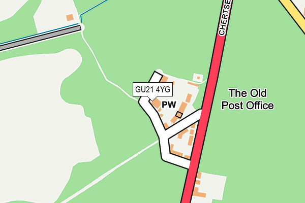 GU21 4YG map - OS OpenMap – Local (Ordnance Survey) GU21 4YG map - OS OpenMap – Local (Ordnance Survey)