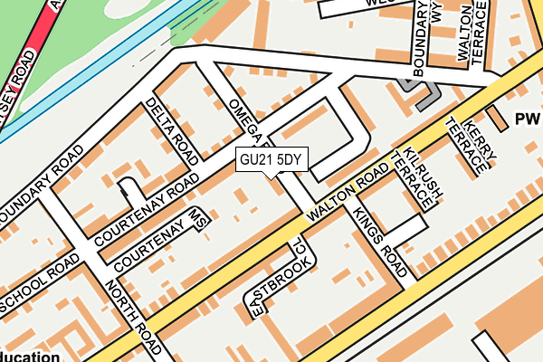 GU21 5DY map - OS OpenMap – Local (Ordnance Survey) GU21 5DY map - OS OpenMap – Local (Ordnance Survey)
