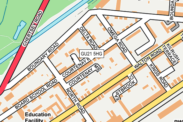 GU21 5HG map - OS OpenMap – Local (Ordnance Survey) GU21 5HG map - OS OpenMap – Local (Ordnance Survey)