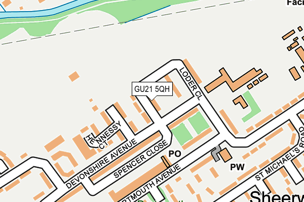 GU21 5QH map - OS OpenMap – Local (Ordnance Survey) GU21 5QH map - OS OpenMap – Local (Ordnance Survey)